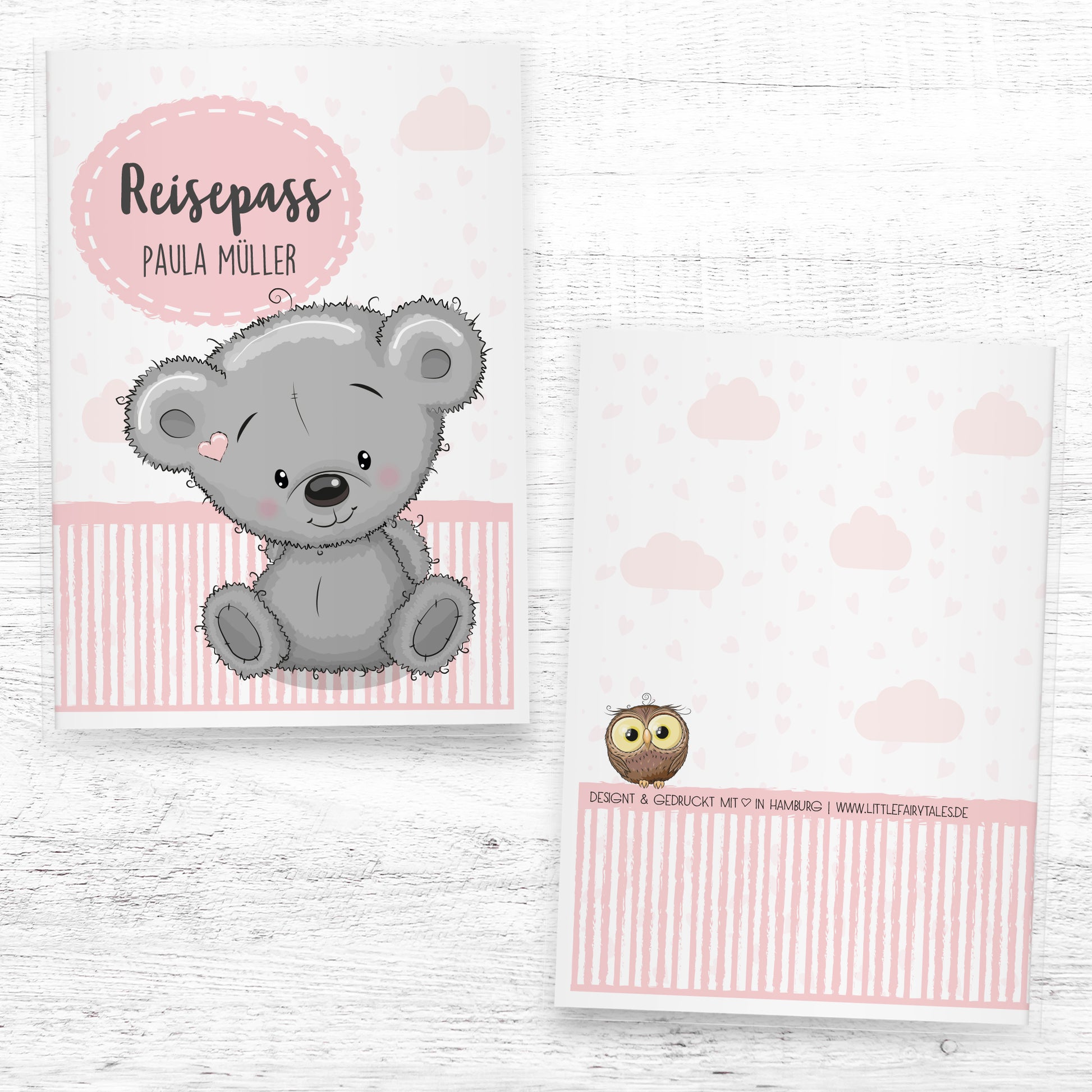 Kinderreisepasshülle-personalisiert-Reisepasshülle_tiere_koala_rosa